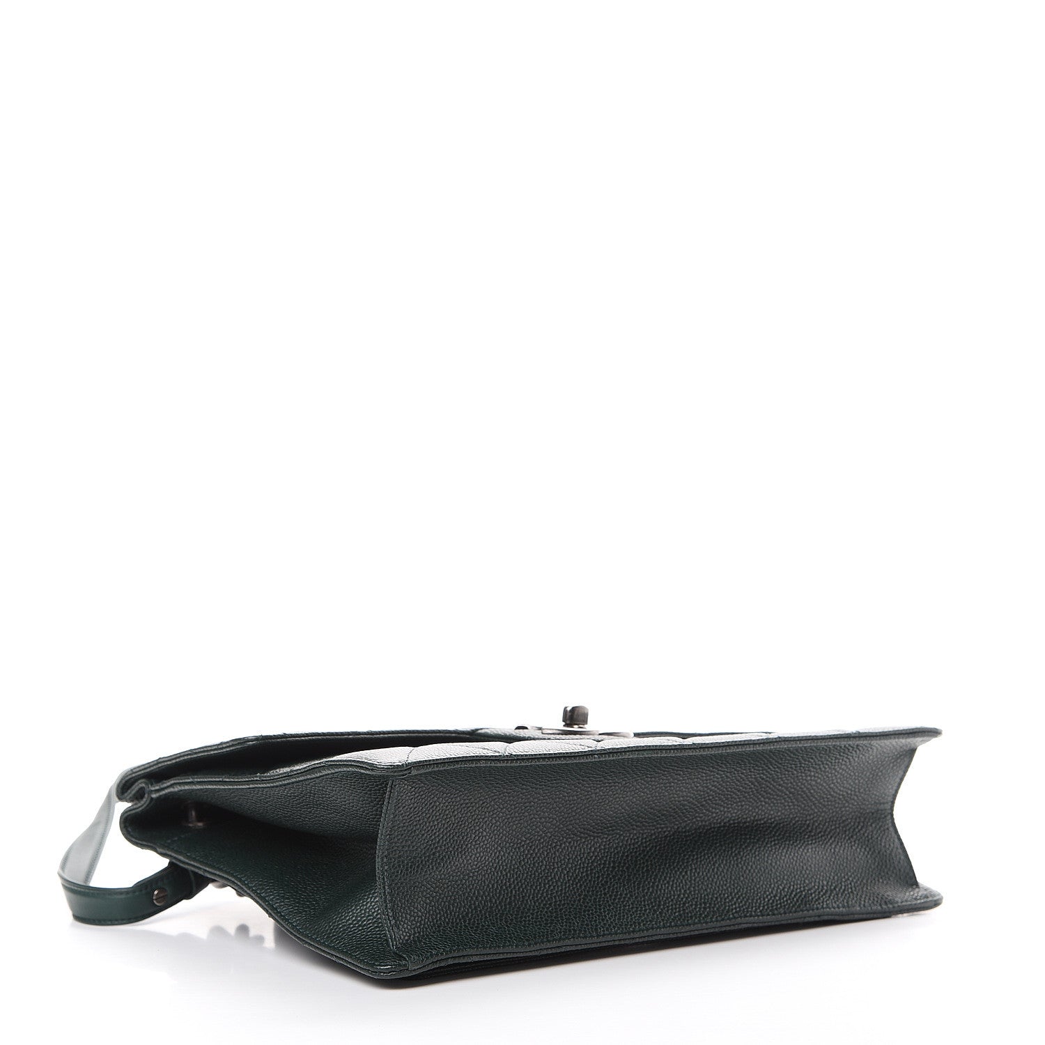 Chanel Caviar Quilted Large Retro Class Flap Dark Green 3 of 9