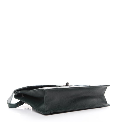 Chanel Caviar Quilted Large Retro Class Flap Dark Green 3 of 9