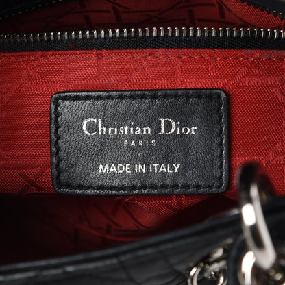 Christian Dior Lambskin Cannage Mini Lady Dior Black 7 of 14