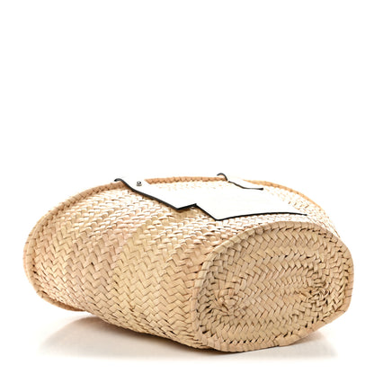 Loewe Raffia Small Basket Tote Bag Natural White 4 of 10