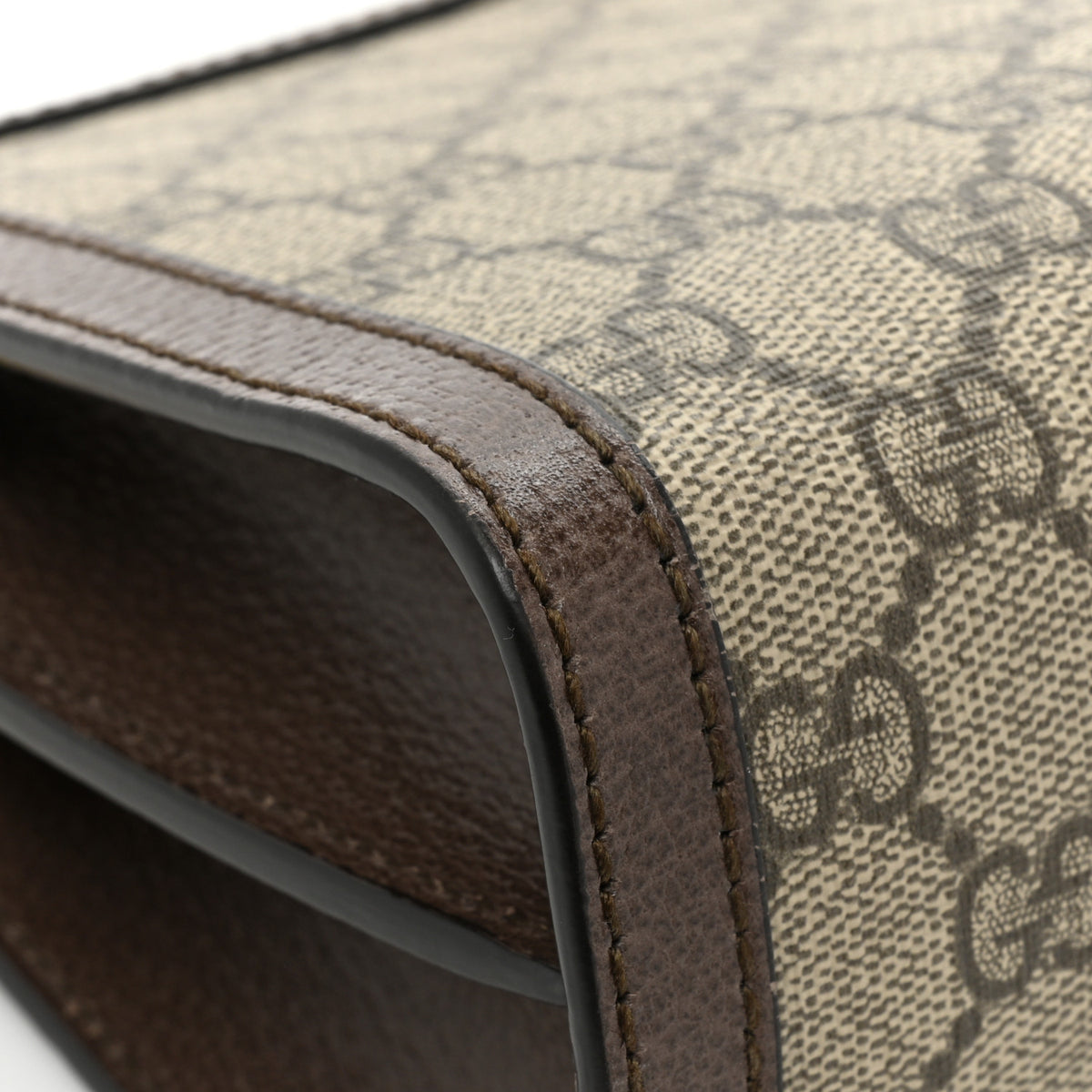 GG Supreme Monogram Web Small Ophidia Chain Shoulder Bag Brown