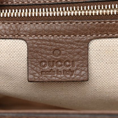 Gucci Flora Medium New Bamboo Top Handle Bag Dark Brown 6 of 17
