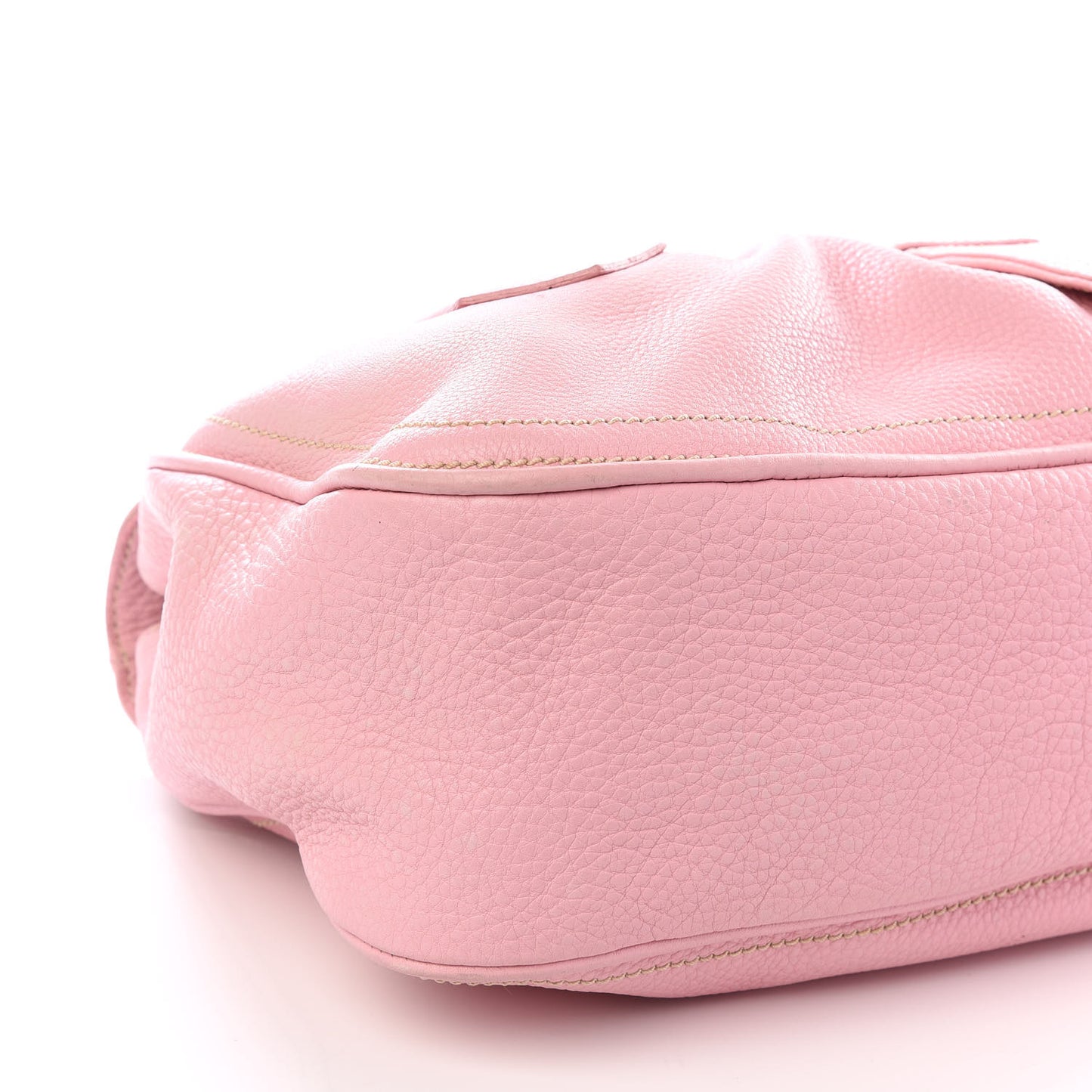 Pebbled Calfskin Shoulder Bag Pink