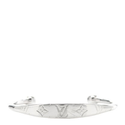 Louis Vuitton Brass Monogram Jonc Cuff M Silver 1 of 5