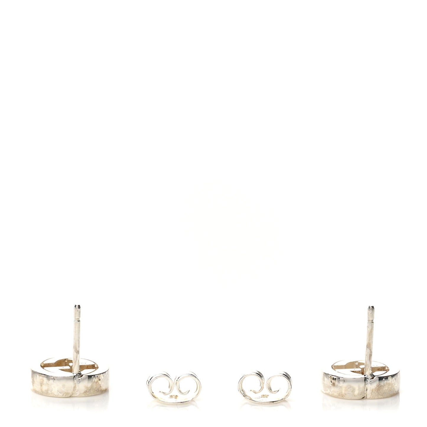 Sterling Silver Interlocking GG Stud Earrings