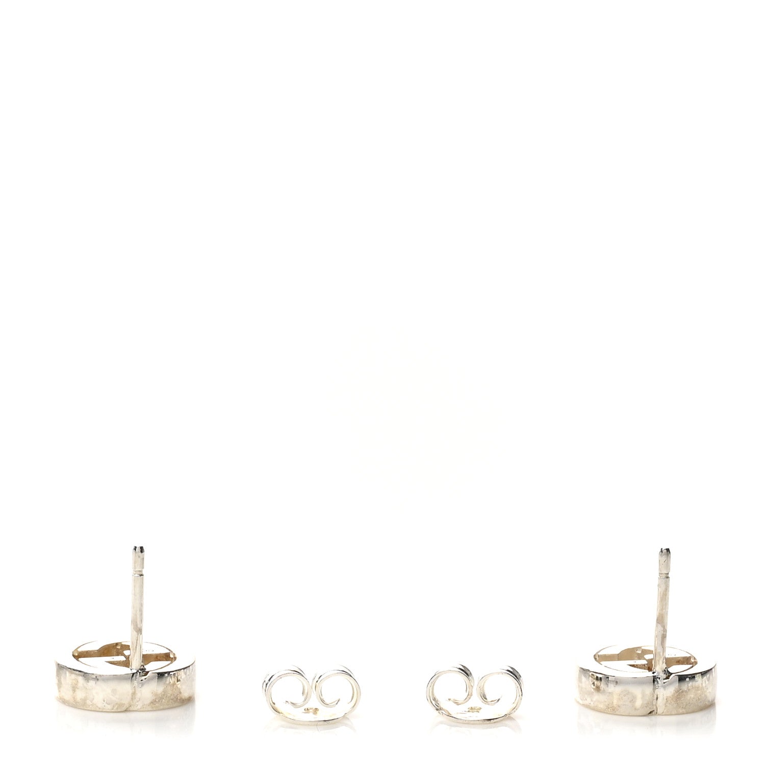 Gucci Sterling Silver Interlocking GG Stud Earrings 3 of 5