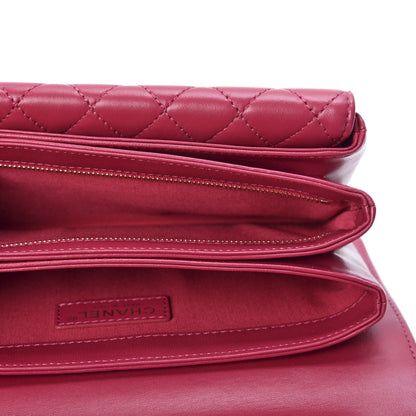 Chanel Lambskin Quilted Small Citizen Chic Flap Dark Pink 4 of 10