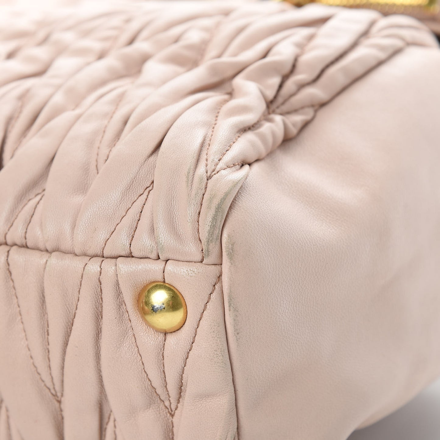 Nappa Matelasse Top Handle Bag Cammeo
