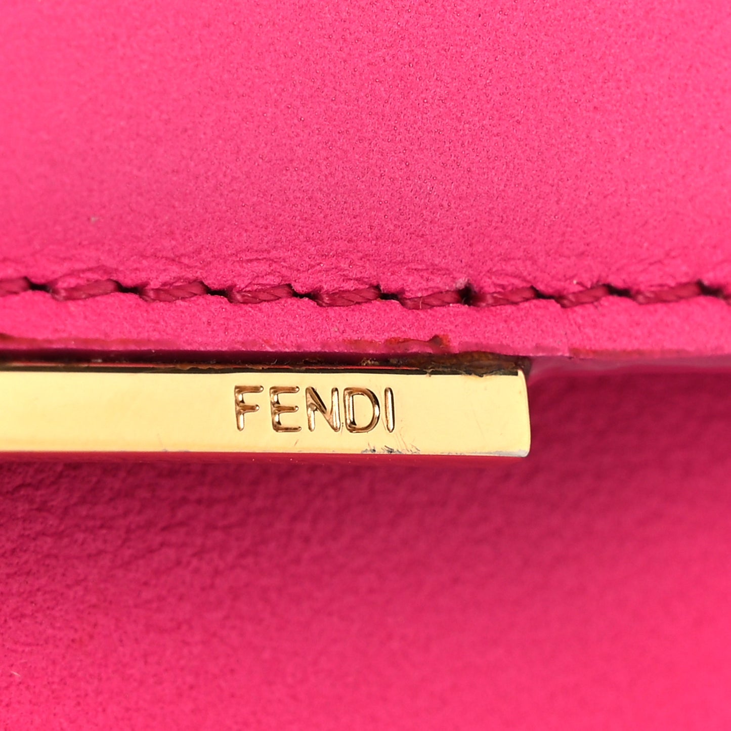Vitello Flamingo Tube Wallet on Chain Fuchsia