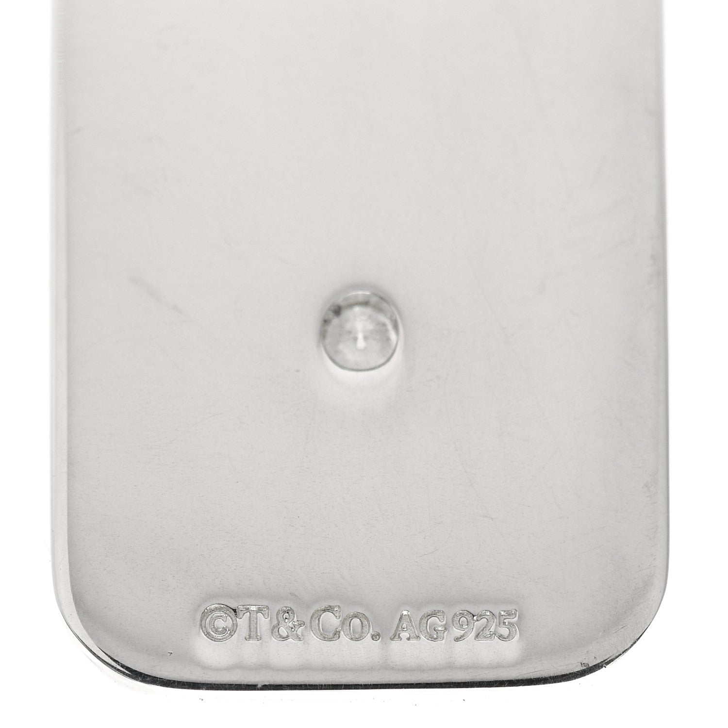 Tiffany Sterling Silver Diamond Yours Truly Charm 4 of 4