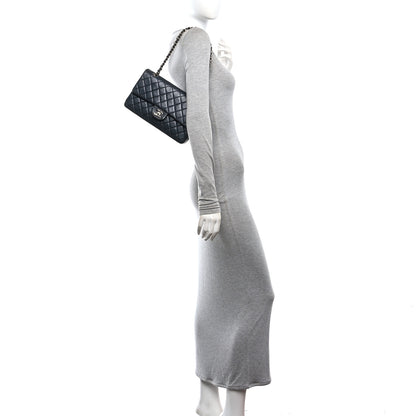 Chanel Lambskin Quilted Medium Double Flap Grey 2 of 13