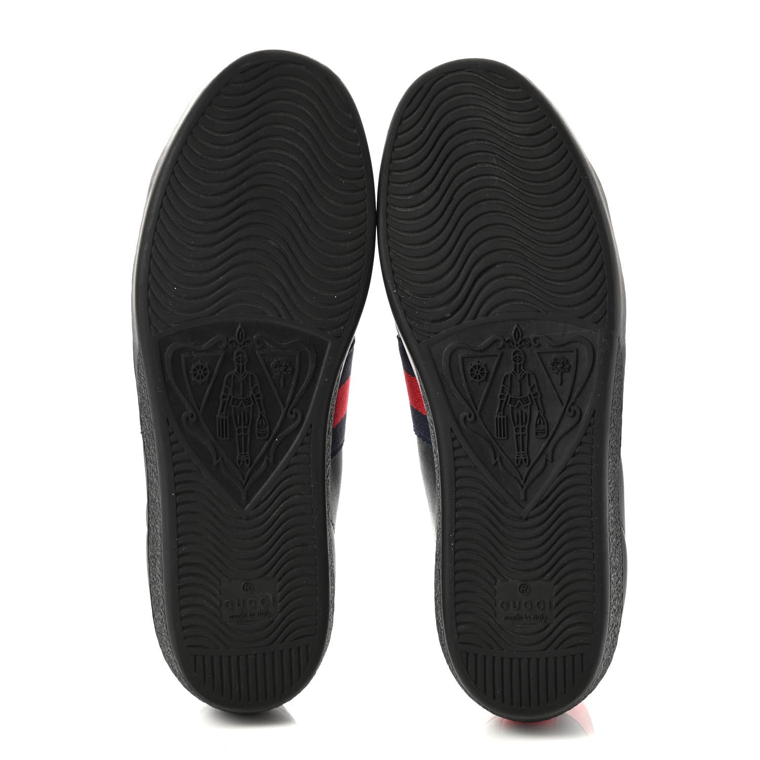Gucci Calfskin Ayers Web Bee Embroidered Ace Sneakers 38 Black 5 of 8