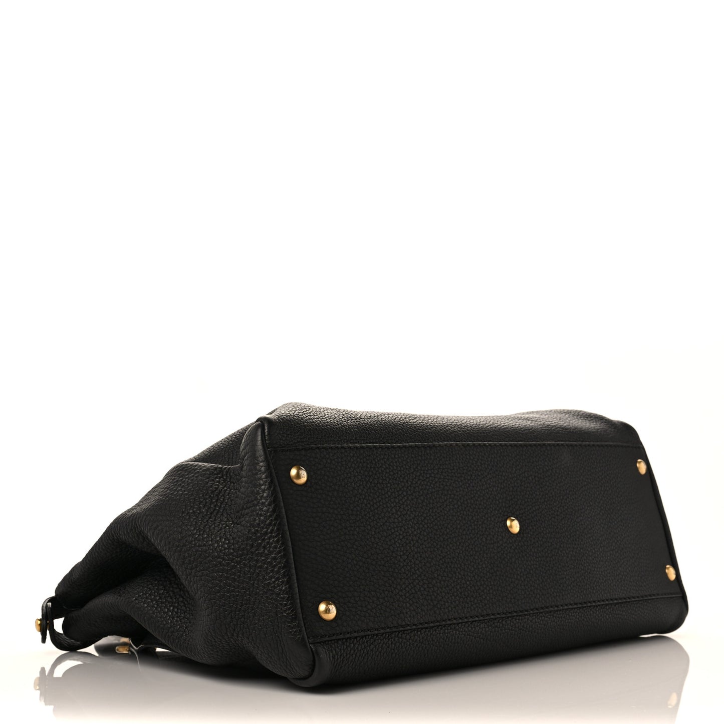 Cuoio Romano Selleria Large Peekaboo Iconic Satchel Black Moro