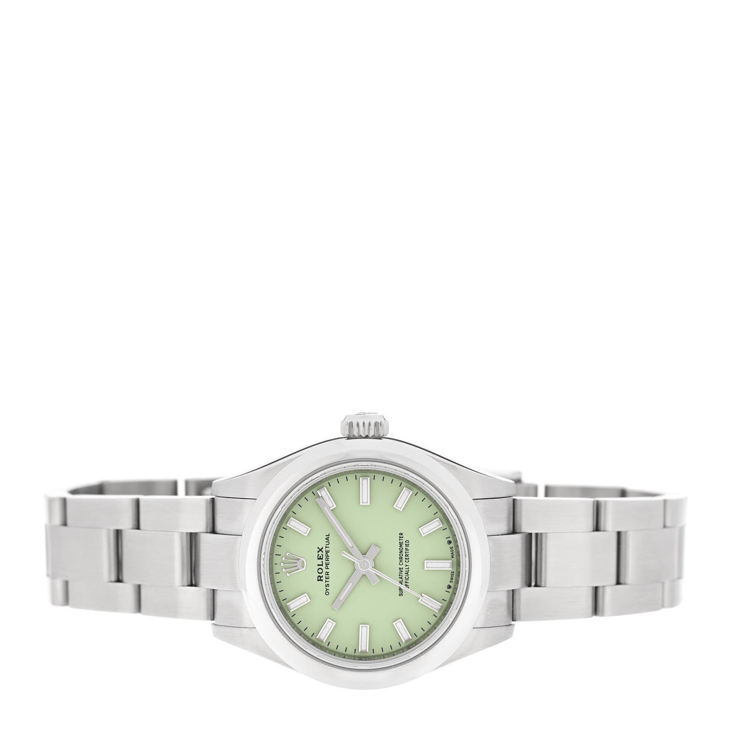 Stainless Steel 28mm Oyster Perpetual Datejust Watch Pistachio 276200