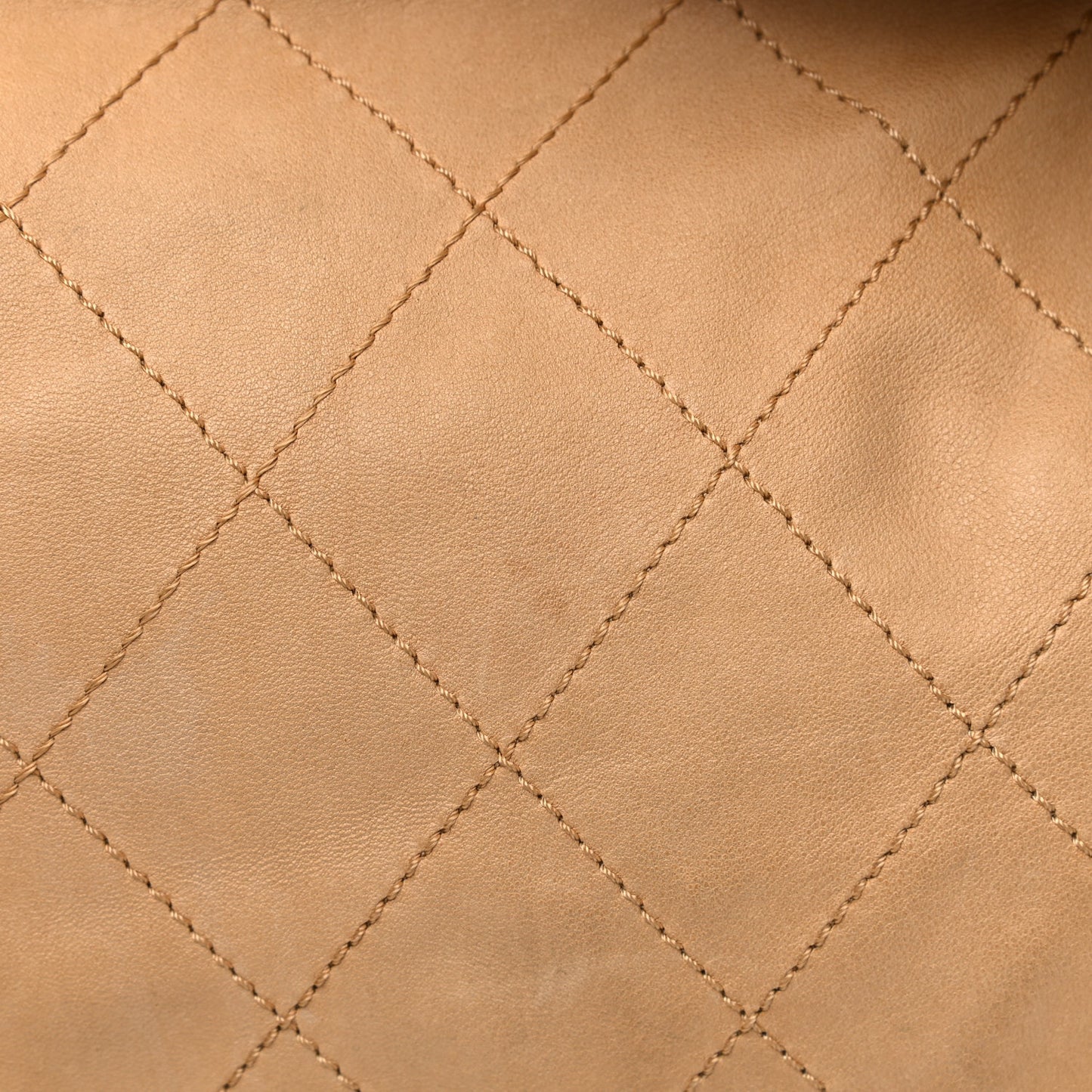Lambskin Stitched Medium Ultimate Soft Tote Beige