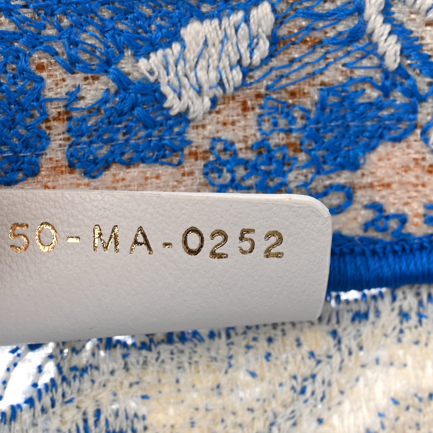 Christian Dior Transparent Canvas Embroidered Large Toile De Jouy Reverse Book Tote Fluorescent Blue 7 of 13