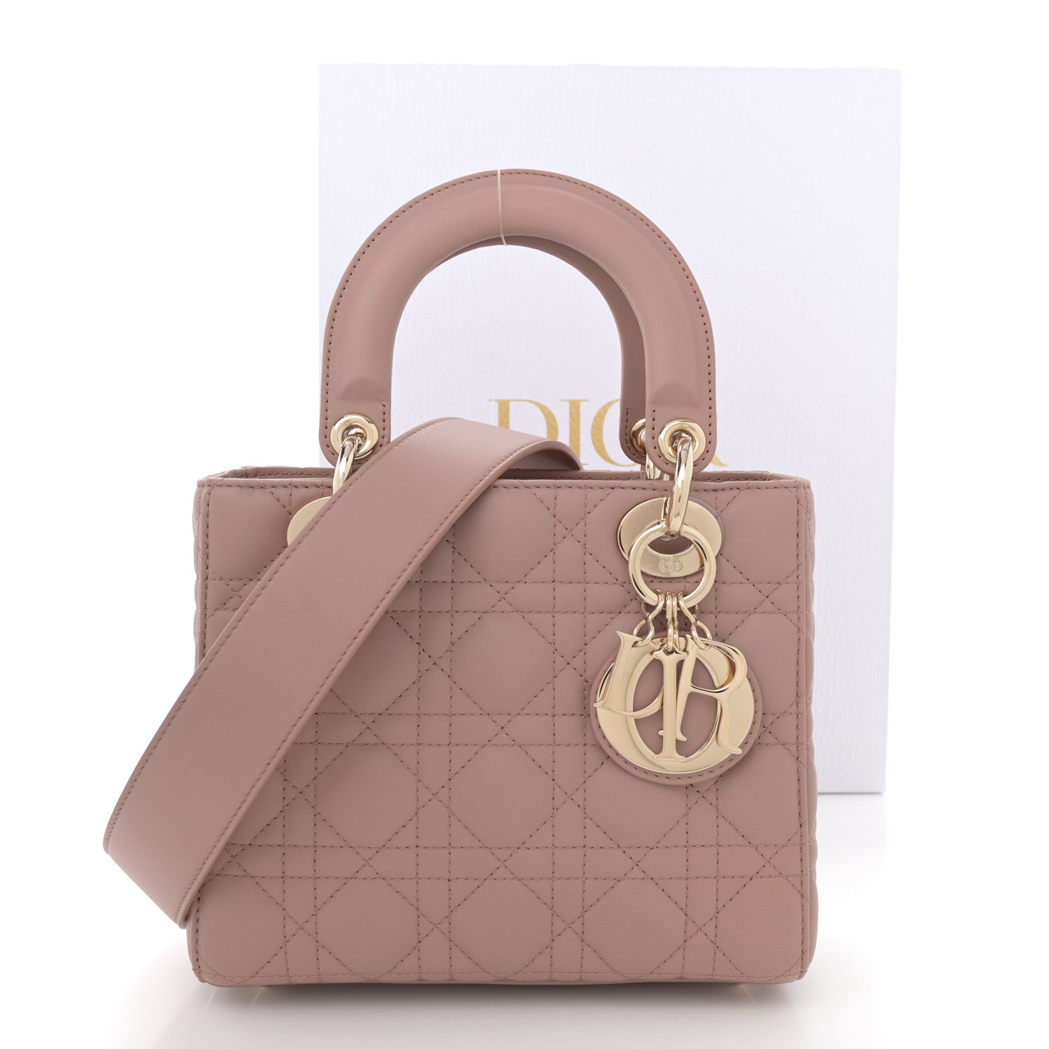 Christian Dior Lambskin Cannage Small My ABCDior Lady Dior Blush 12 of 12