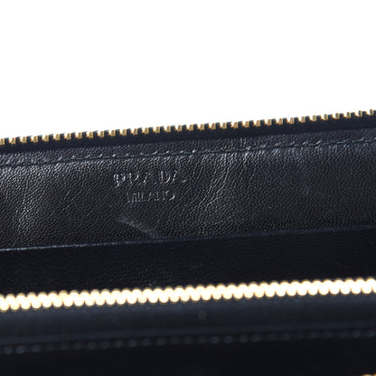 Prada Nappa Flame Zip Around Wallet Black 6 of 9