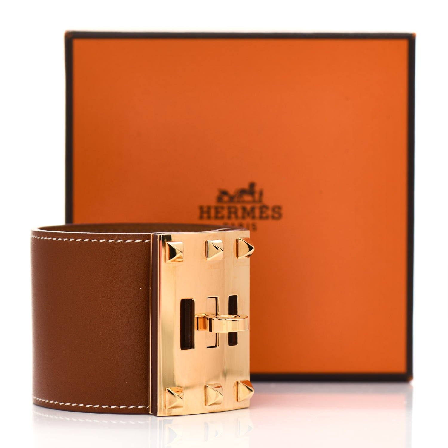 Hermes Tadelakt Kelly Extreme Bracelet L Fauve 5 of 5