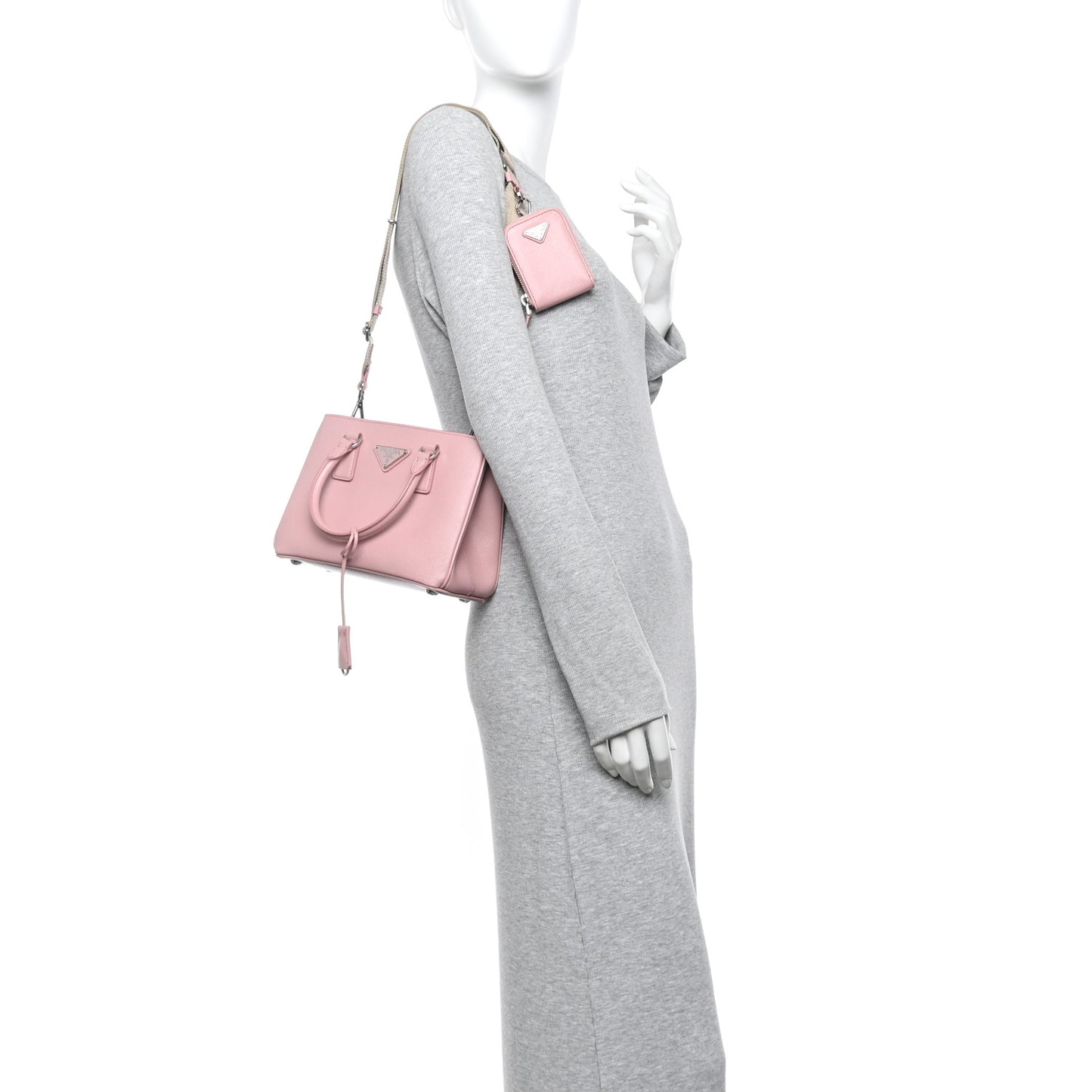 Saffiano Lux Micro Galleria Shoulder Bag Pesco