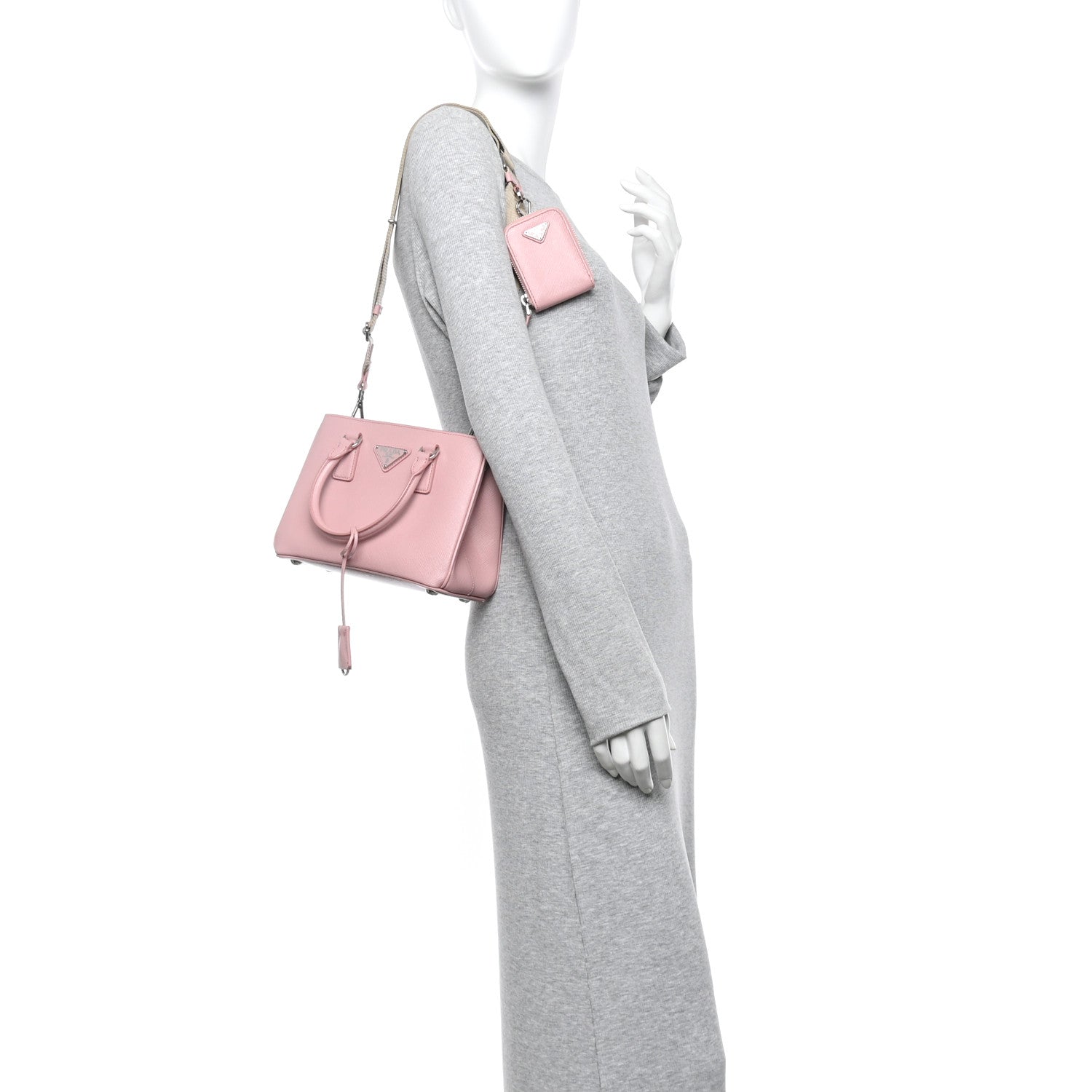 Prada Saffiano Lux Micro Galleria Shoulder Bag Pesco 3 of 19