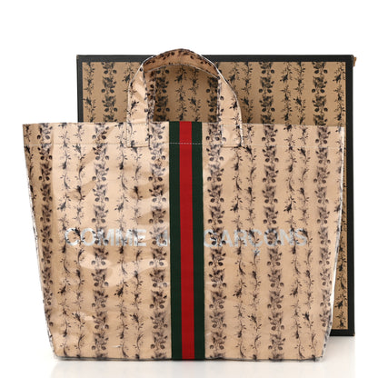 Gucci X COME DE GARCONS Plastic Web Floral Paper Shopper Tote 13 of 13