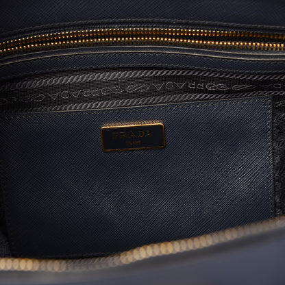 Prada Saffiano Lux Colorblock Medium Galleria Double Zip Tote Baltico Bluette 5 of 10
