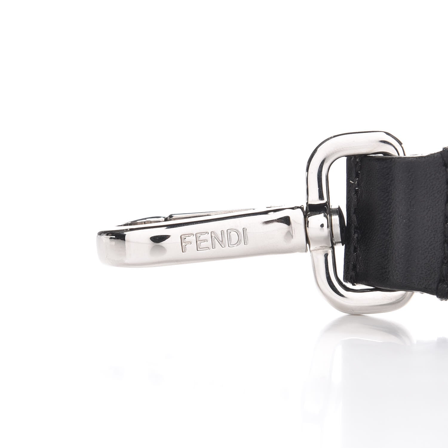 Fendi Vitello Liberty Grommet Bi-Color Mini Strap You Black Camelia 4 of 4