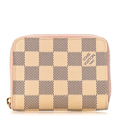 Louis Vuitton Damier Azur Zippy Coin Purse Rose Ballerine 1 of 11