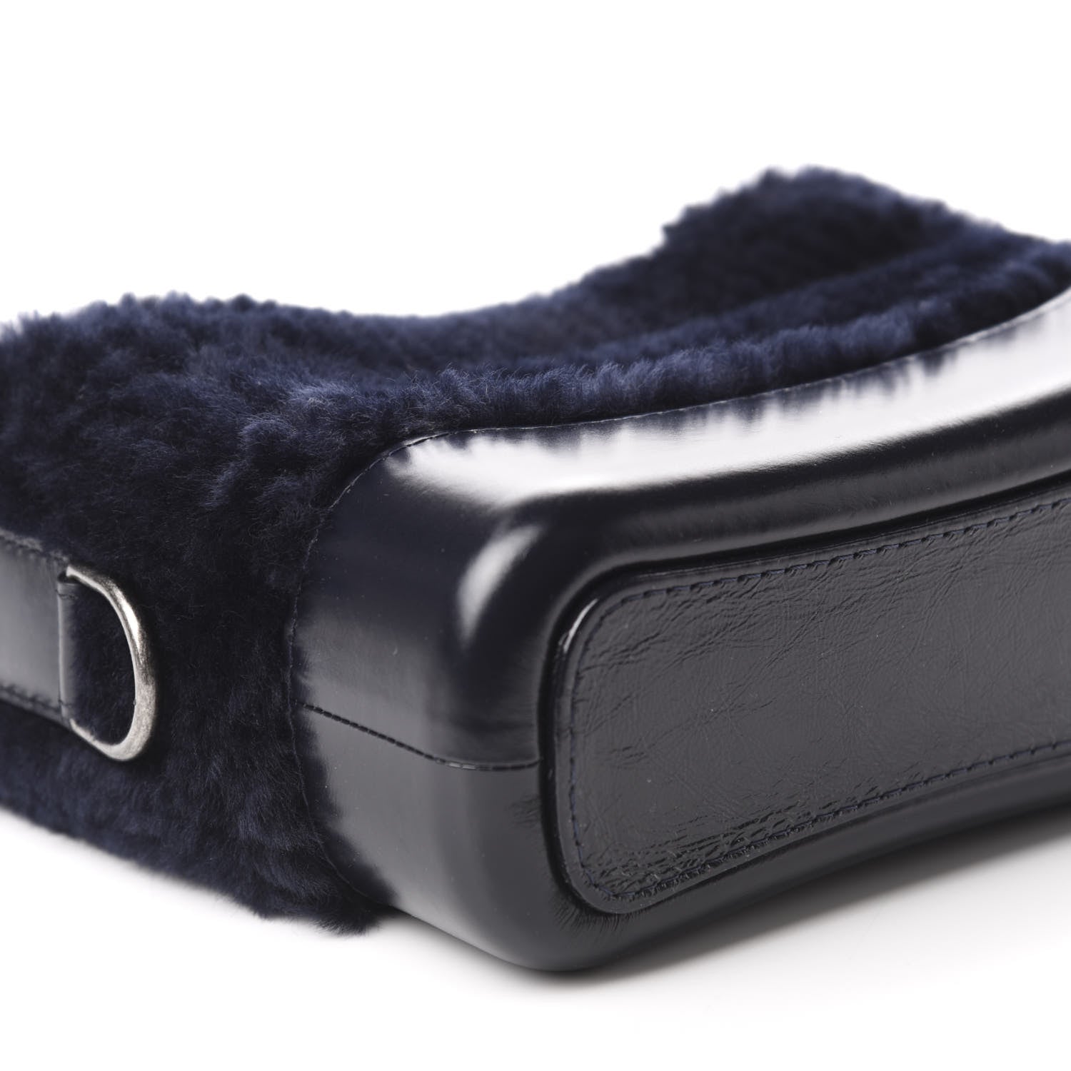 Chanel Shearling Small Gabrielle Hobo Navy 6 of 10