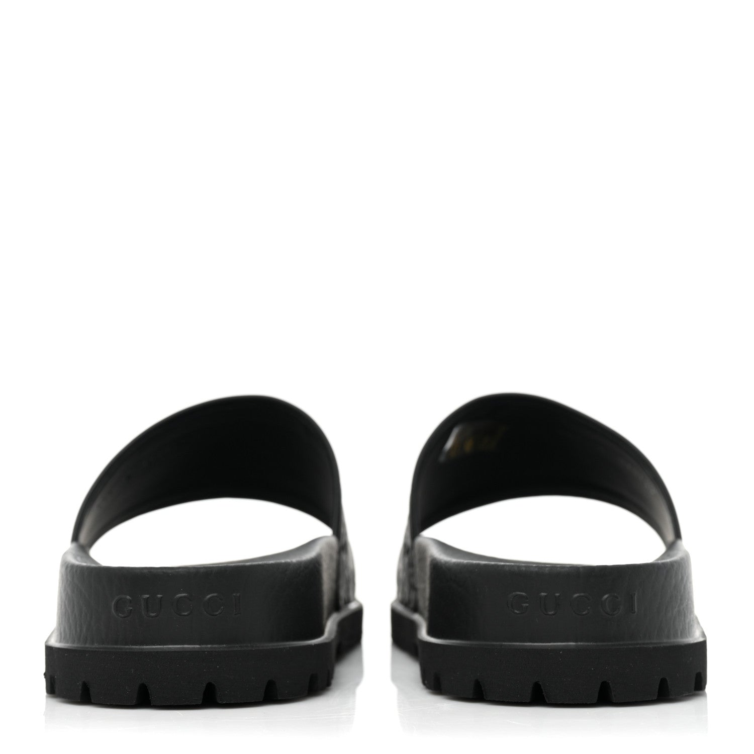 Gucci Guccissima Mens Lug Sole Slide Sandals 8 Black 4 of 12