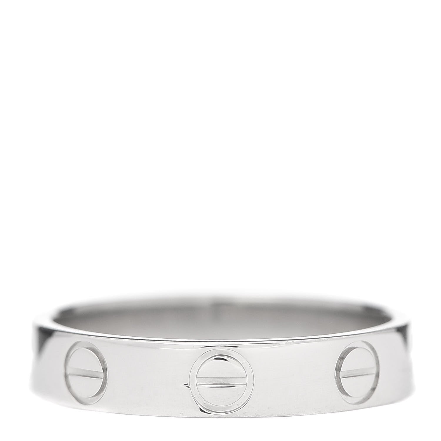 Cartier Platinum 3.5mm LOVE Wedding Band Ring 49 4.75 3 of 5