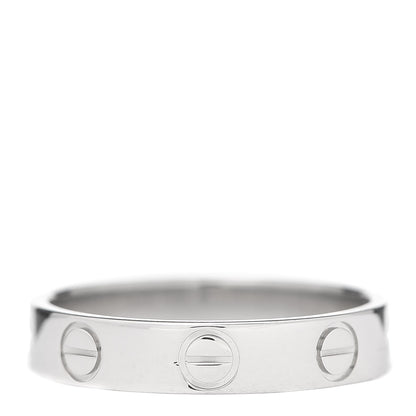 Cartier Platinum 3.5mm LOVE Wedding Band Ring 49 4.75 3 of 5