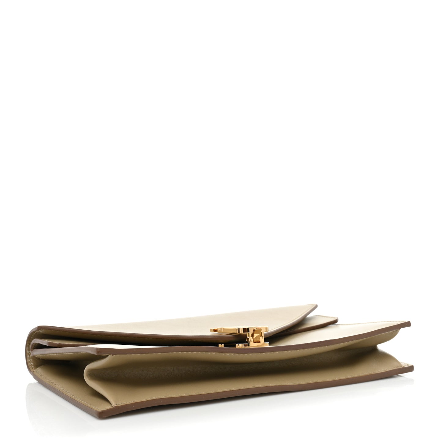 Calfskin Small TB Envelope Clutch Bag Honey