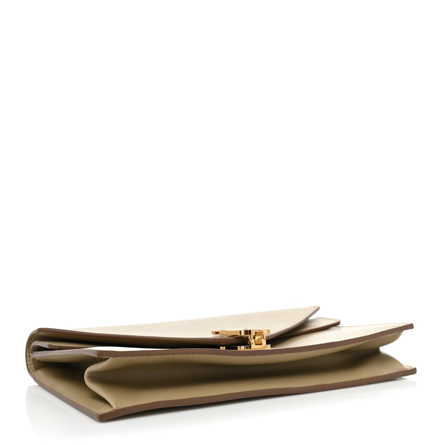 Burberry Calfskin Small TB Envelope Clutch Bag Honey 4 of 8
