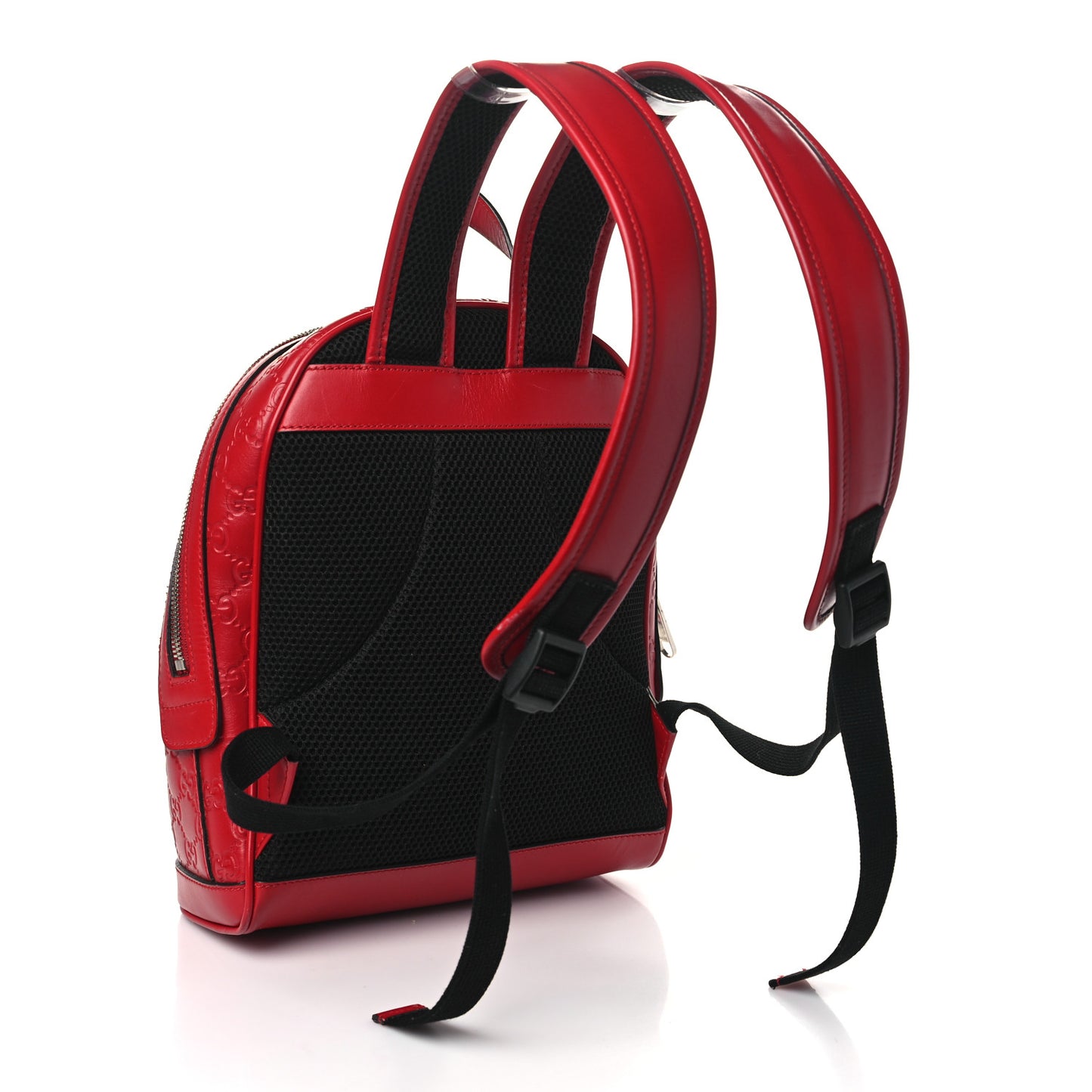 Guccissima Signature Small Day Backpack Hibiscus Red