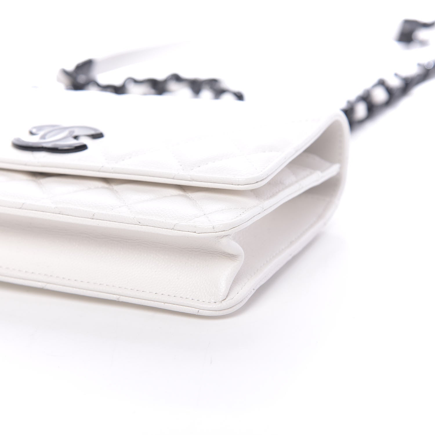 Chanel Caviar Quilted My Everything Wallet On Chain WOC White 10 of 12