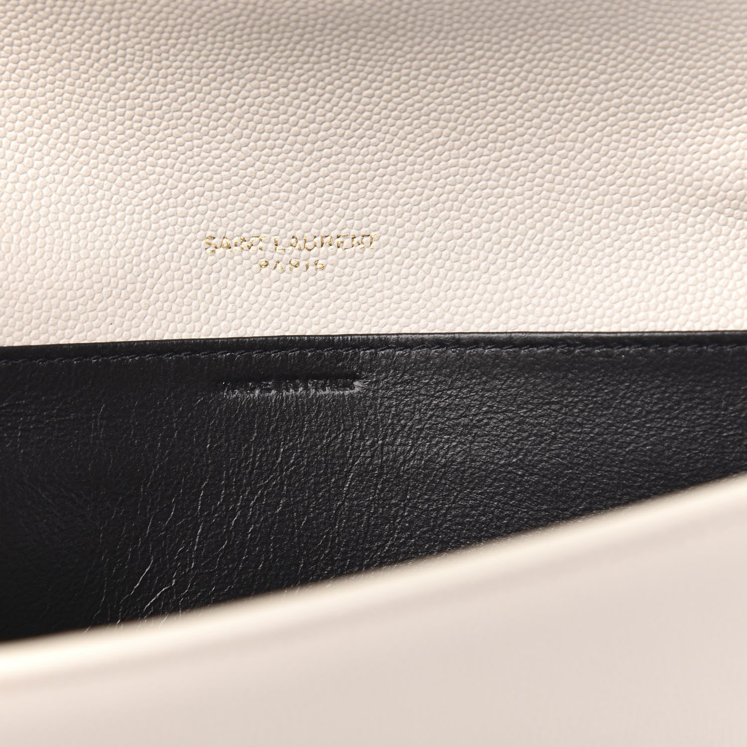 Saint Laurent Grain De Poudre Monogram Uptown Chain Wallet Dark Latte 7 of 12