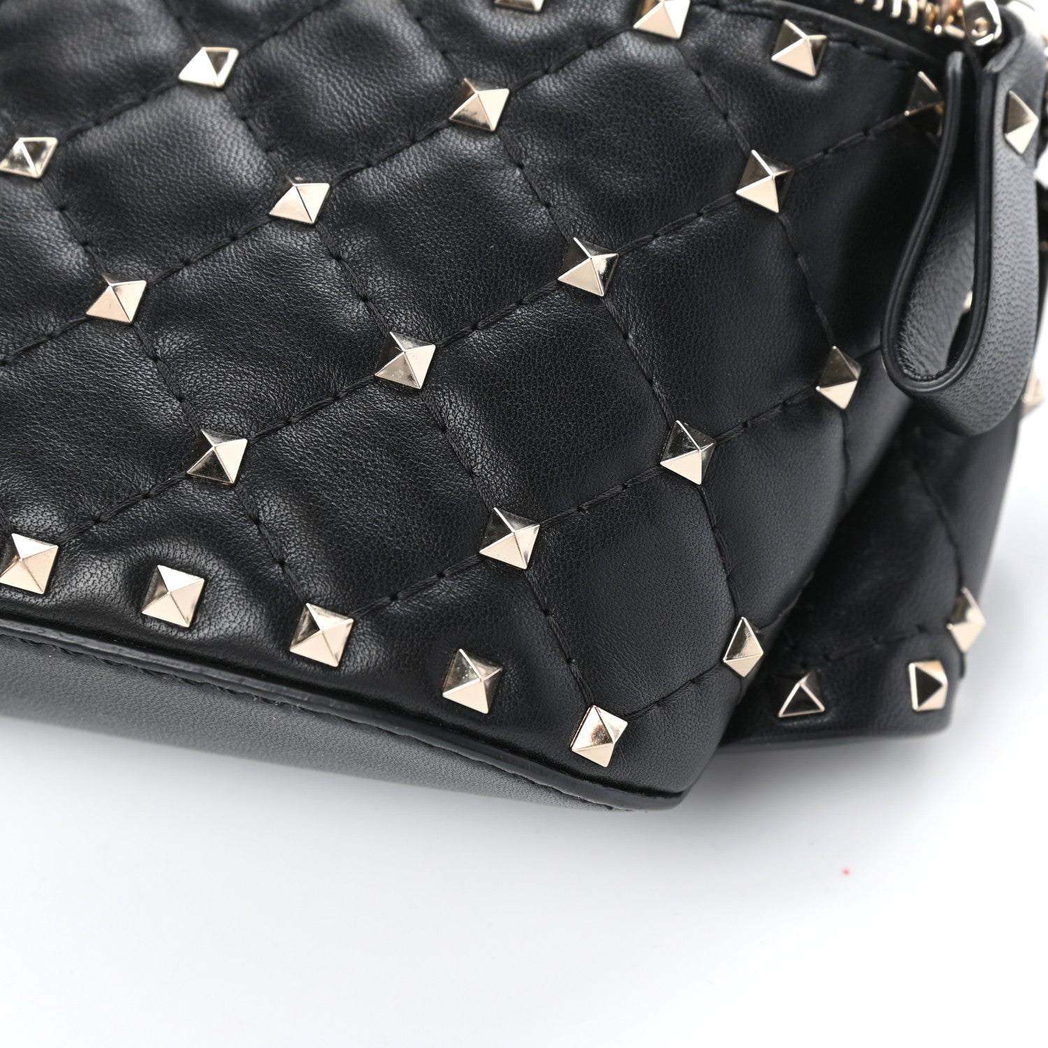 Valentino Garavani Lambskin Rockstud Spike Belt Bag 85 Black 9 of 9