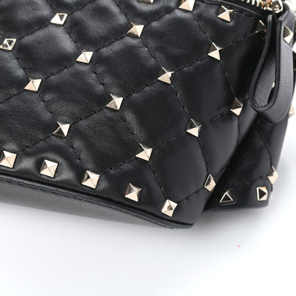 Valentino Garavani Lambskin Rockstud Spike Belt Bag 85 Black 9 of 9