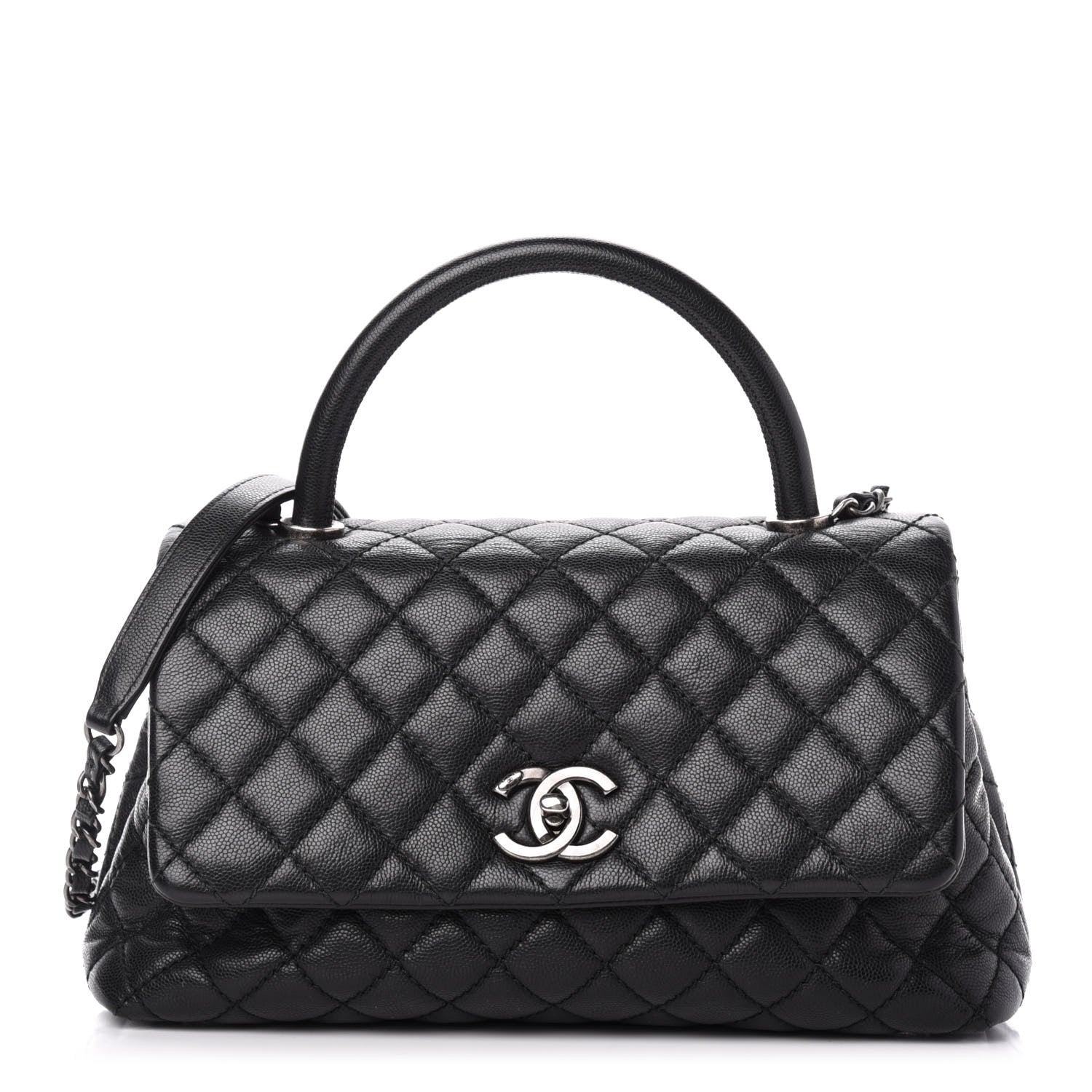 Chanel Caviar Quilted Small Coco Handle Flap Black 1 of 11