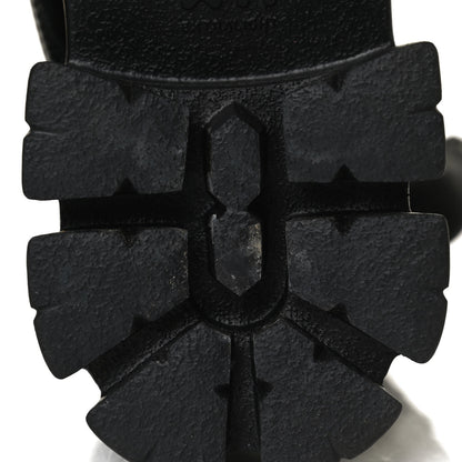 Prada Spazzolato Rois Nylon Metal Triangle Logo Monolith Pouch Pocket 55mm Boots 38 Black 12 of 14