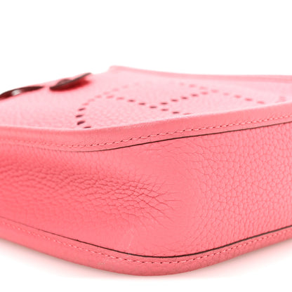 Hermes Taurillon Clemence Amazone Evelyne TPM Rose Azalee Rouge Pivoine 9 of 10