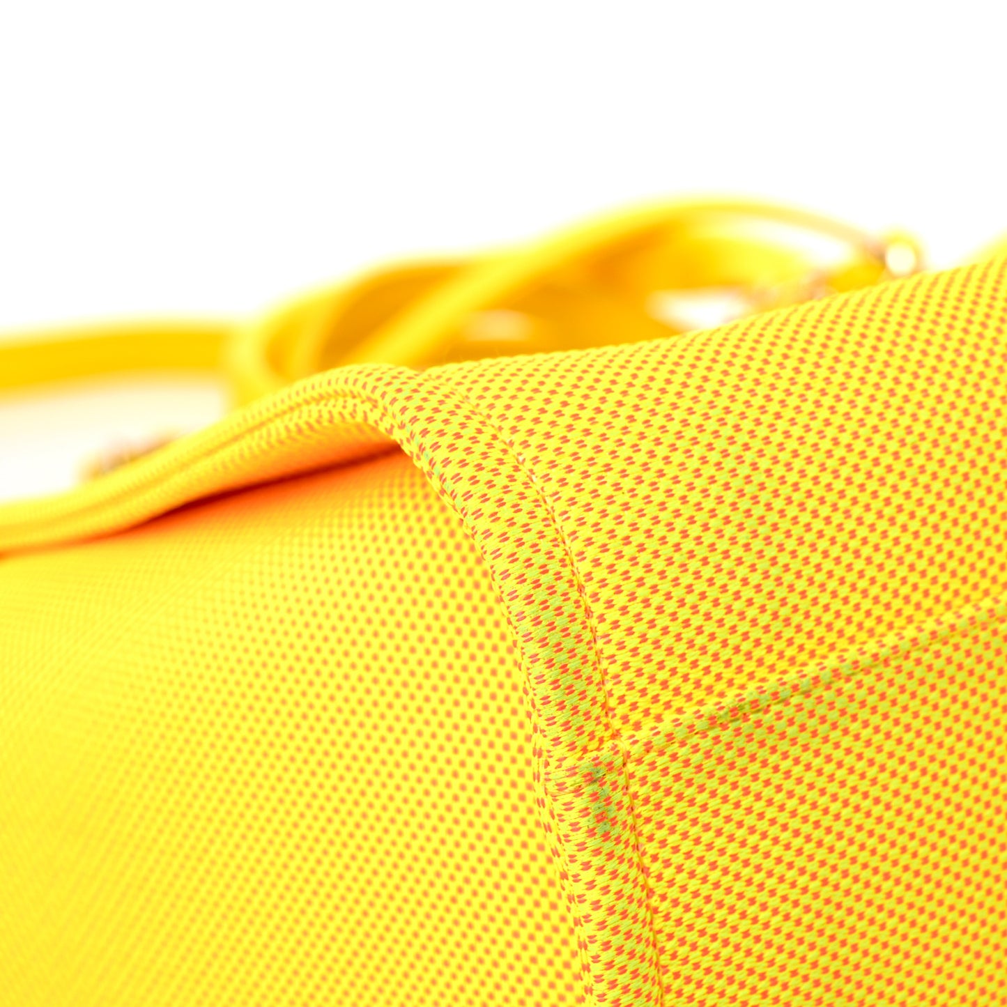 Mixed Fibers Calfskin Deauville Medium Tote Yellow Orange