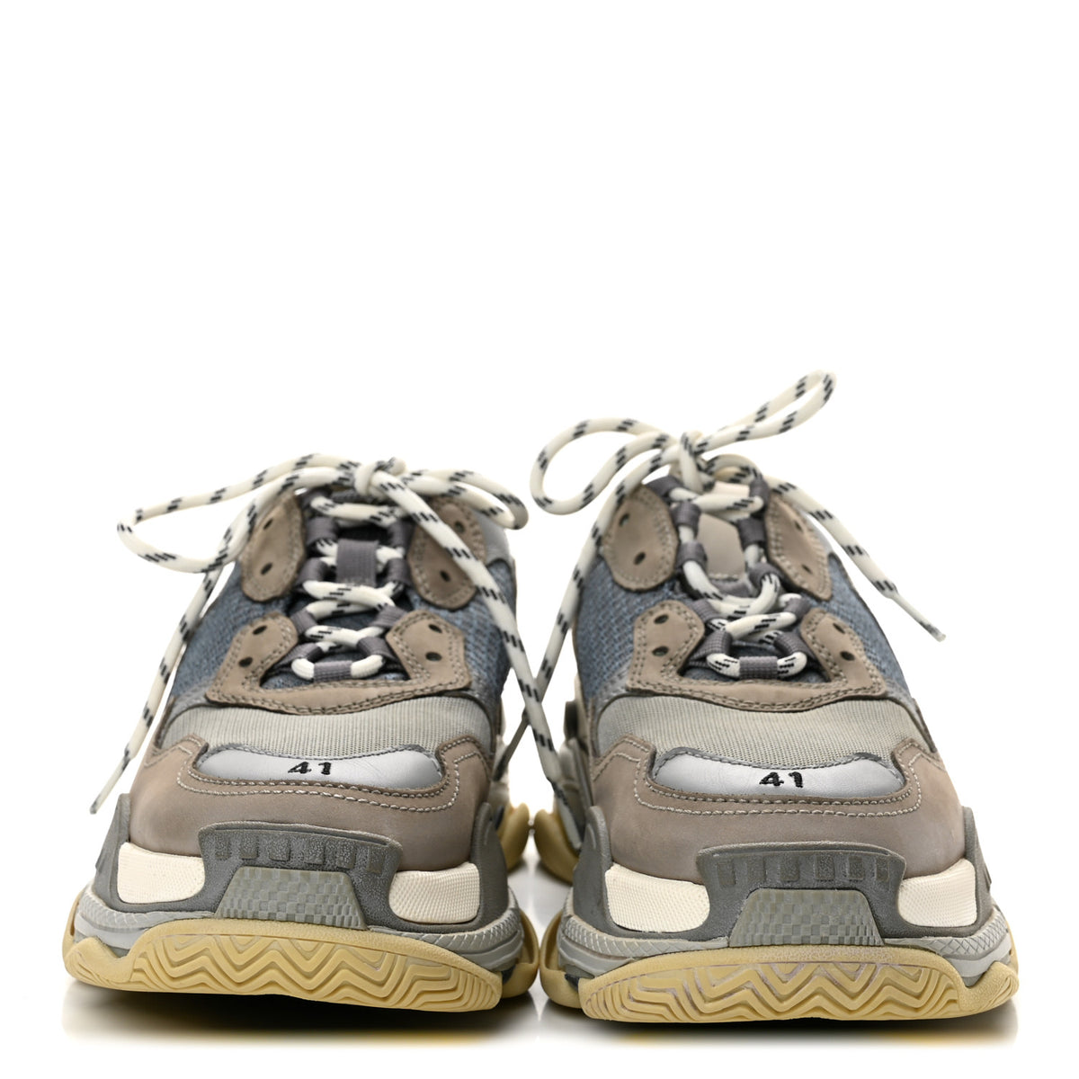 Balenciaga Fabric Mesh Mens Triple S Sneakers 8 Grey Multicolor 3 of 9