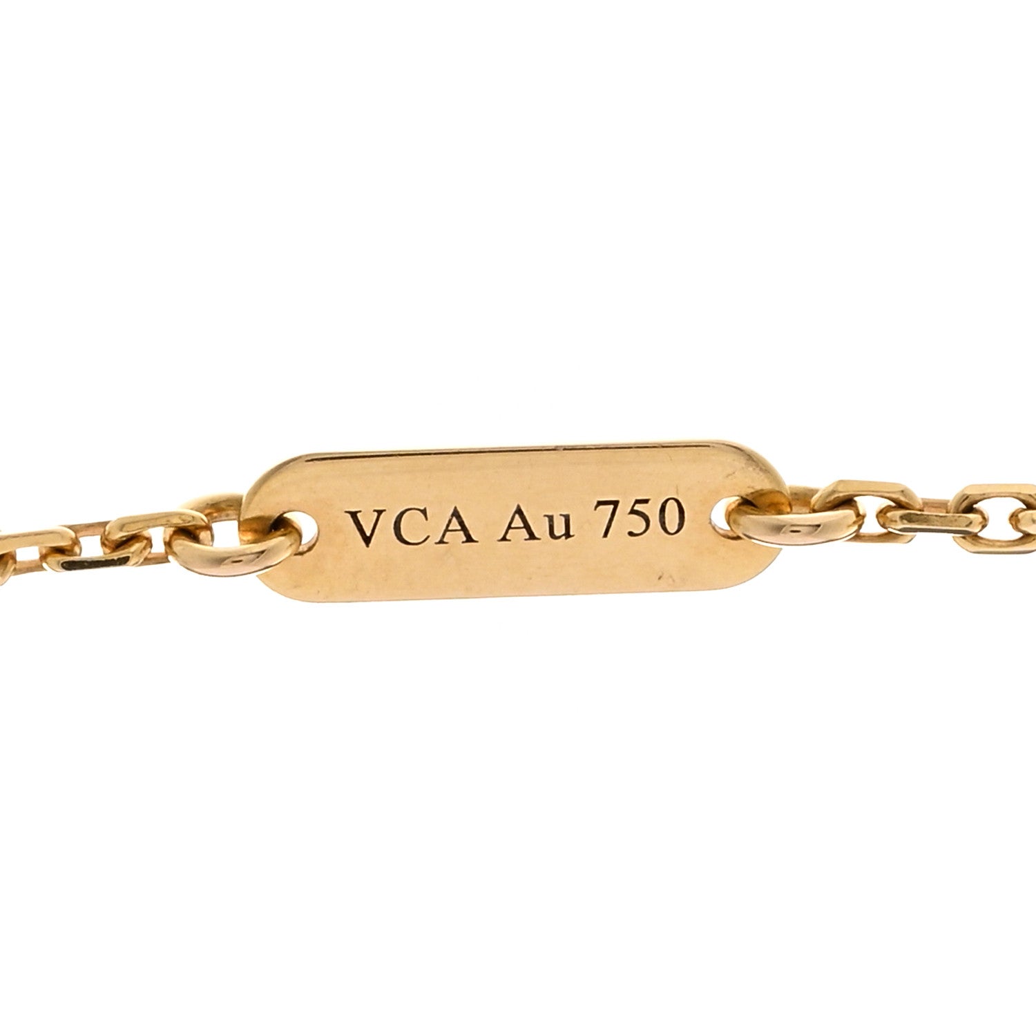 Van Cleef & Arpels 18K Yellow Gold Carnelian Vintage Alhambra Pendant Necklace 4 of 6