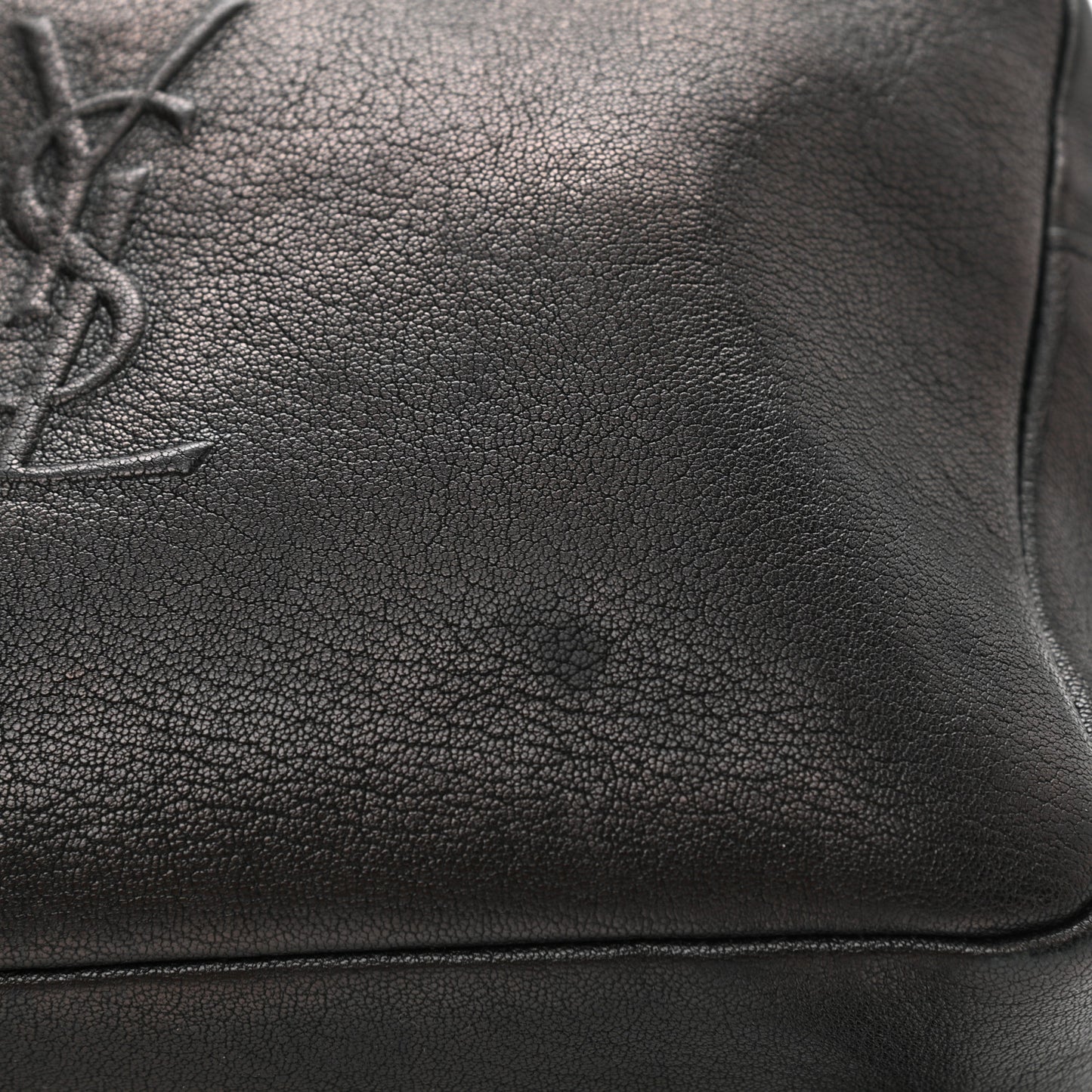 Lambskin Monogram Embossed Small Lou Camera Bag Black