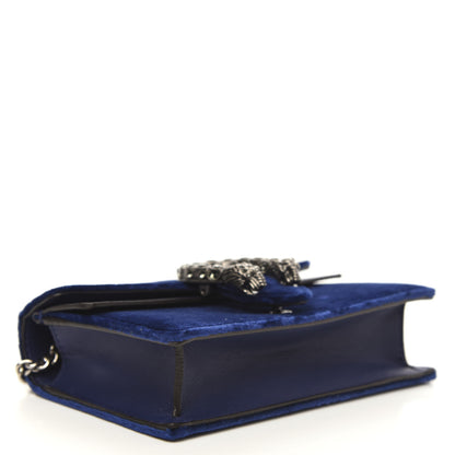 Gucci Velvet Super Mini Dionysus Shoulder Bag Cobalt 4 of 10