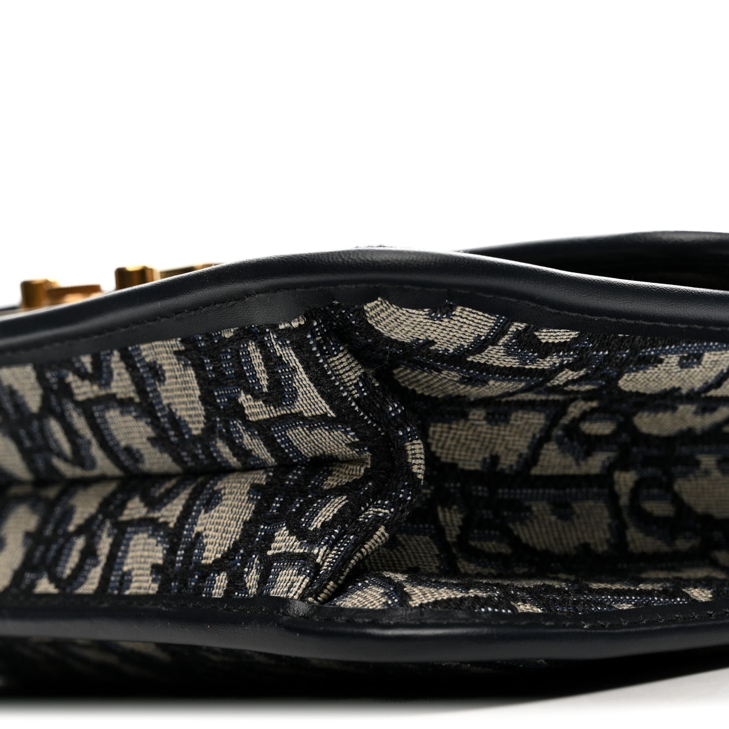 Oblique Small DiorAddict Flap Bag Navy Blue