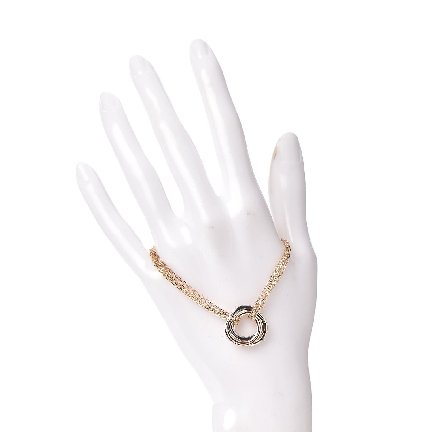 Cartier 18K Pink Yellow White Gold Trinity Bracelet 2 of 4